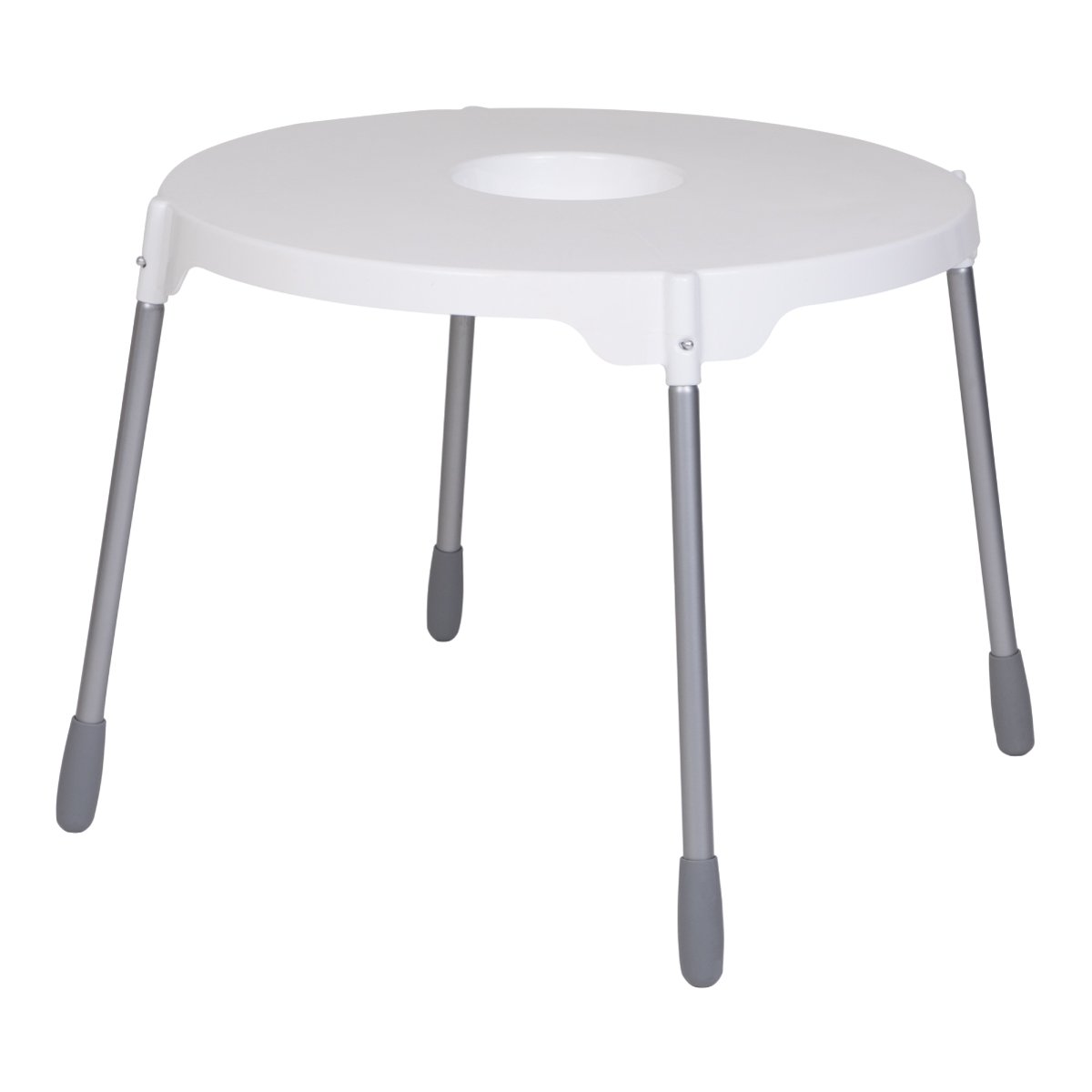 Poppy table top from Phil&Teds with gray legs, perfect for baby strollers and toshi baby rompers