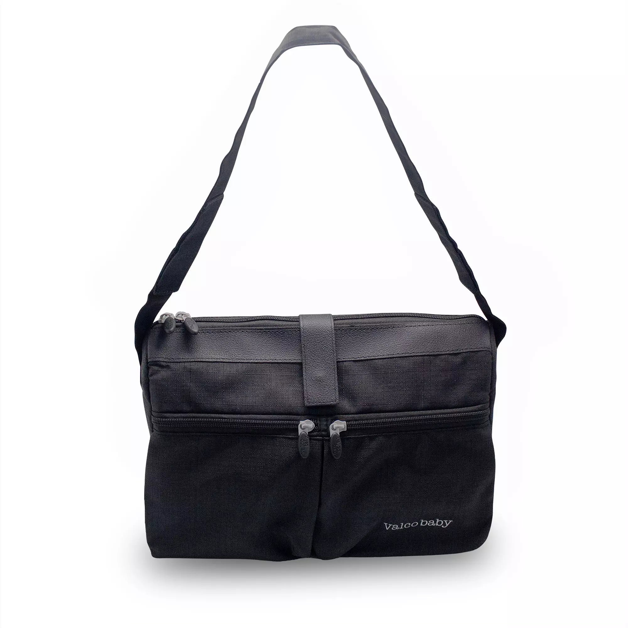 Black toshi baby purpose caddy liquorice featuring shoulder strap for bare mum postpartum