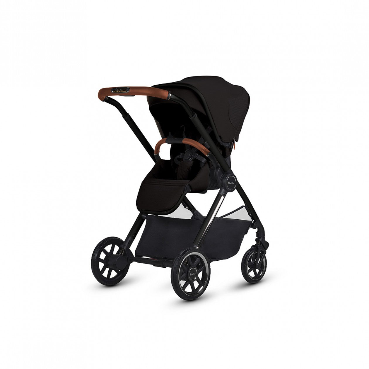Black stroller with brown accents from Silver Cross Reef 2 Special Edition, perfect for baby strollers