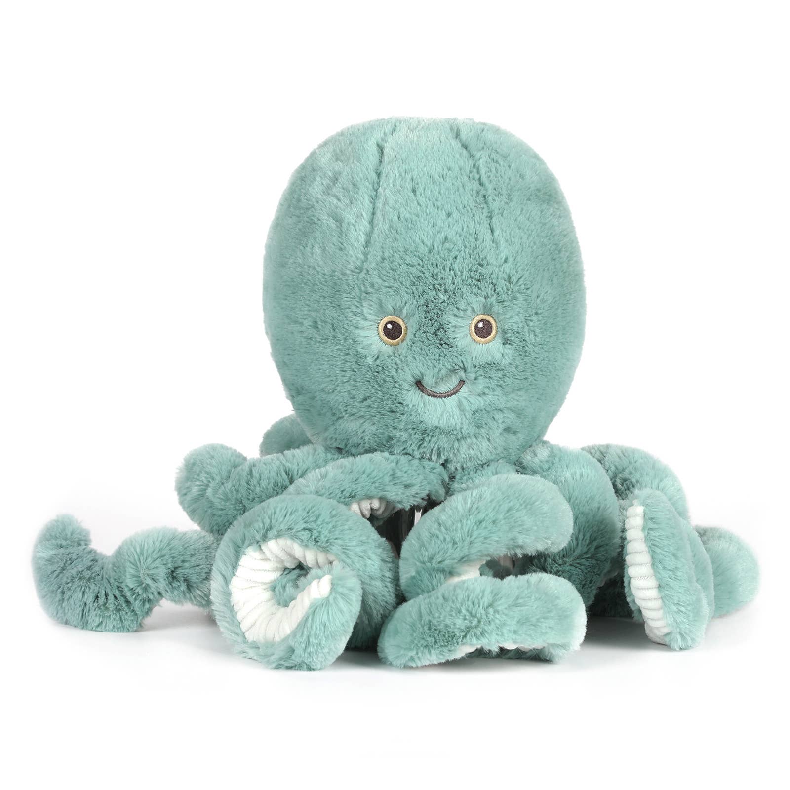 Turquoise plush octopus with a smiling face for OB Australia Reef Octopus Blue Soft Toy 15