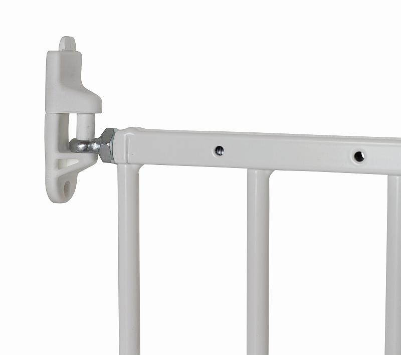 White metal safety gate section from BabyDan Multidan Metal White, perfect for home safety