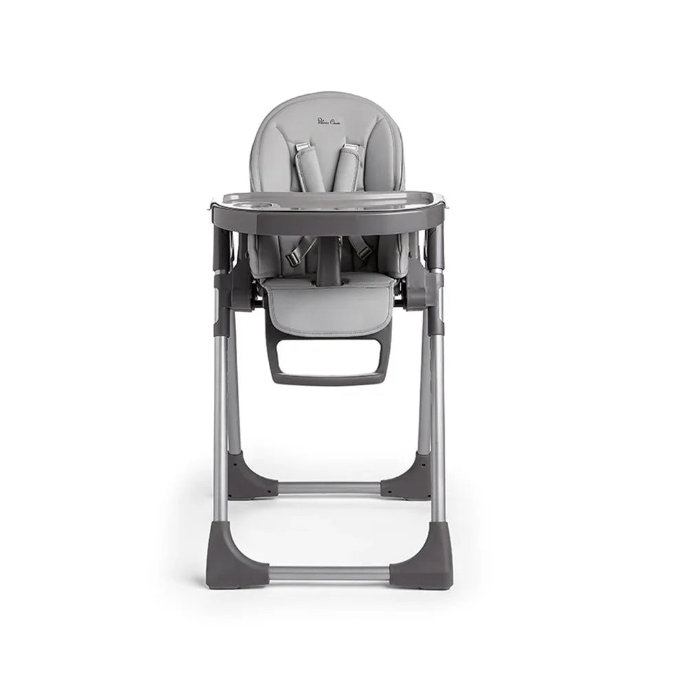 Gray baby high chair from Silver Cross Buffet series in Cool Grey color
