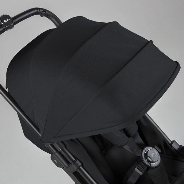 Black Silver Cross Jet 5 stroller with sunshade, perfect toshi baby stroller, hand luggage size