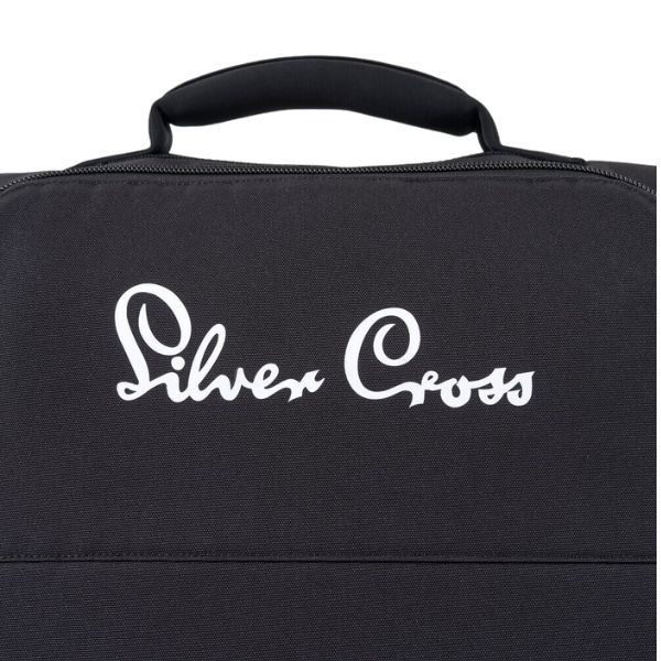 Black bag with white logo on Silver Cross Optima Travel Bag for Toshi Baby or Bare Mum postpartum needs