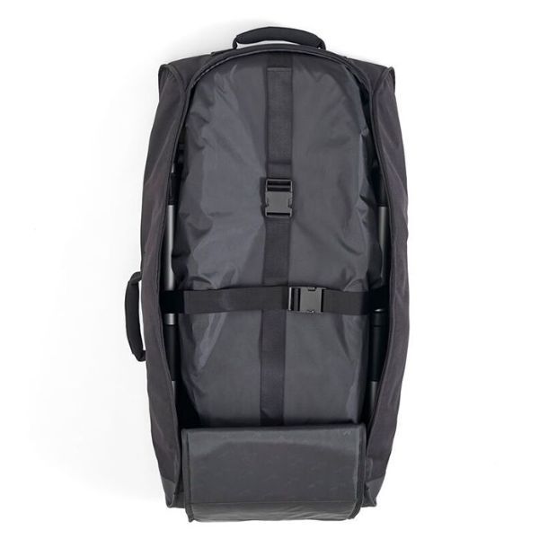 Black folded travel bag for Silver Cross Optima or Toshi Baby or Bare Mum Postpartum trips