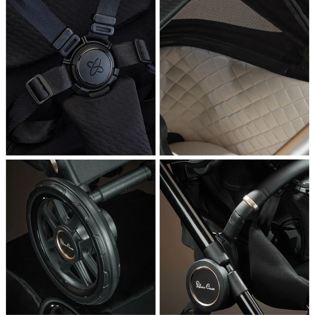 Silver Cross Reef stroller with carrycot special edition and Toshi Baby accessories