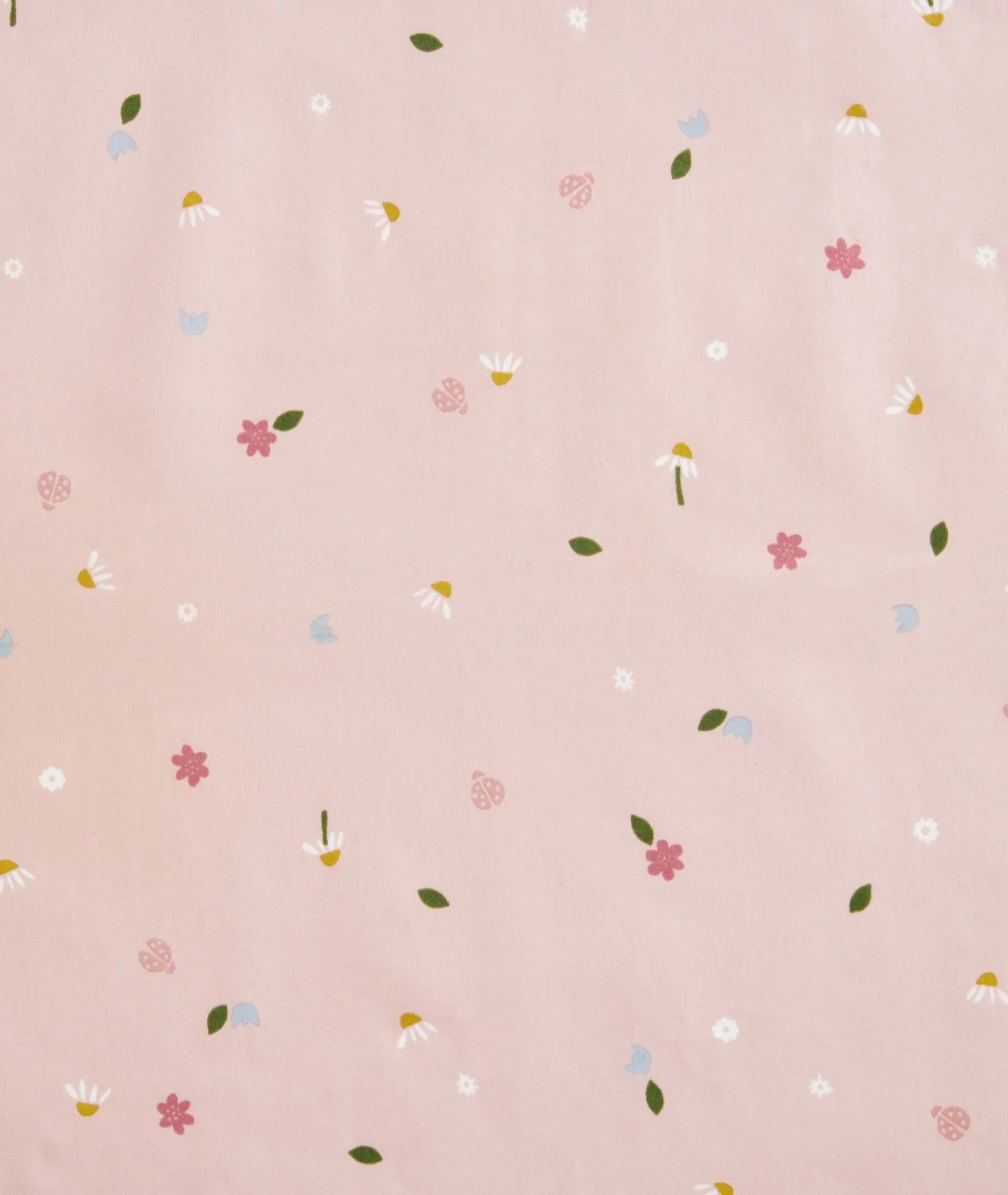 Pink floral fabric from Ergopouch Sleep Suit Bag 2.5 TOG Daisies, perfect for toshi baby romper and baby strollers