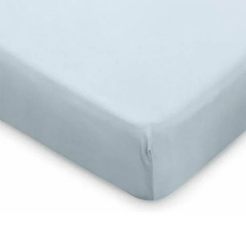 Light blue Boori Jersey Cotton Fitted Sheet for jersey cotton cot bedding