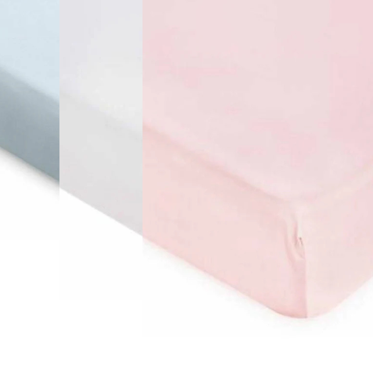 Three pastel Boori Jersey Cotton fitted sheets perfect for your jersey cotton cot