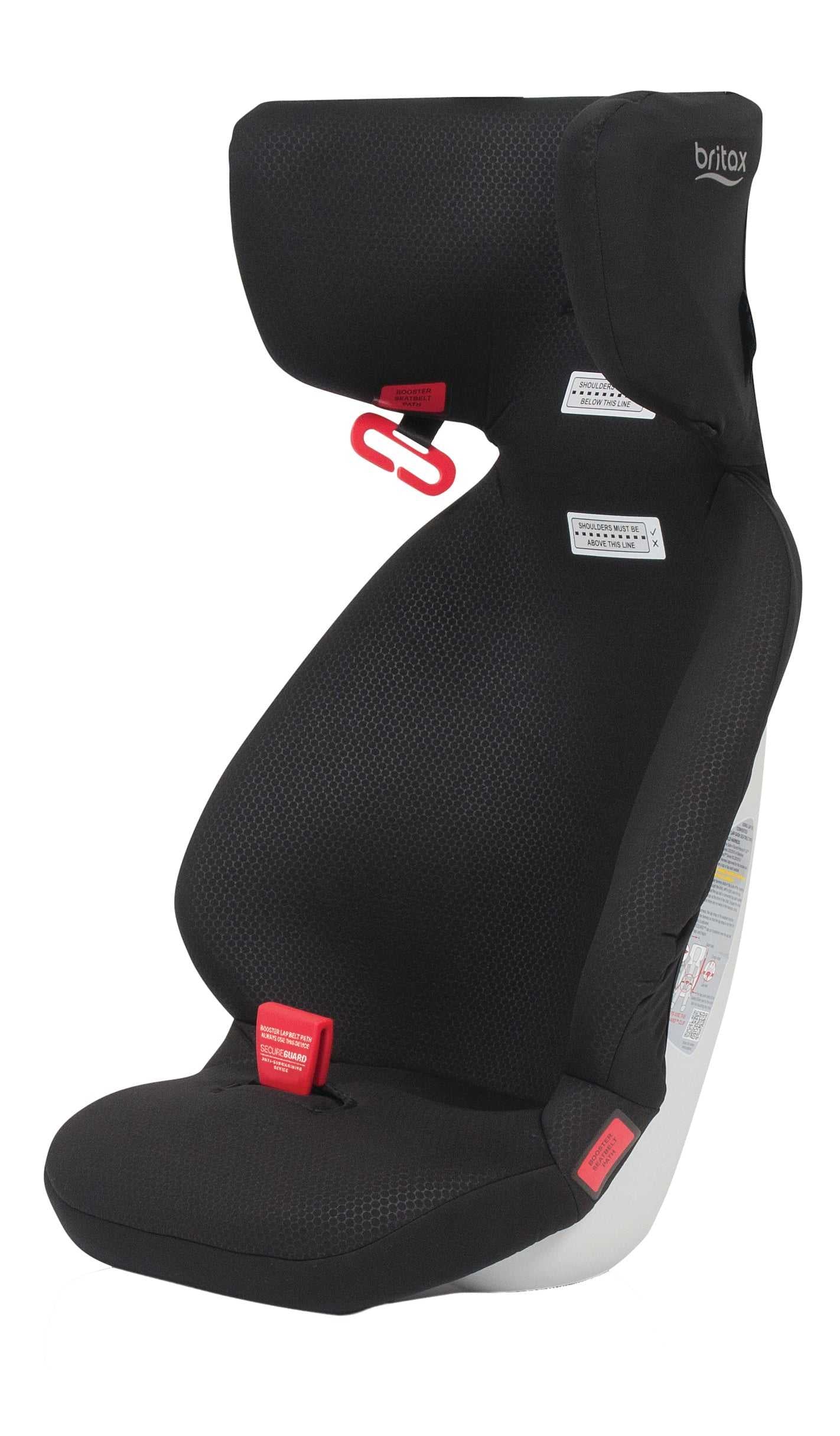 Black booster car seat from Britax Safe n Sound Tourer for safe family rides