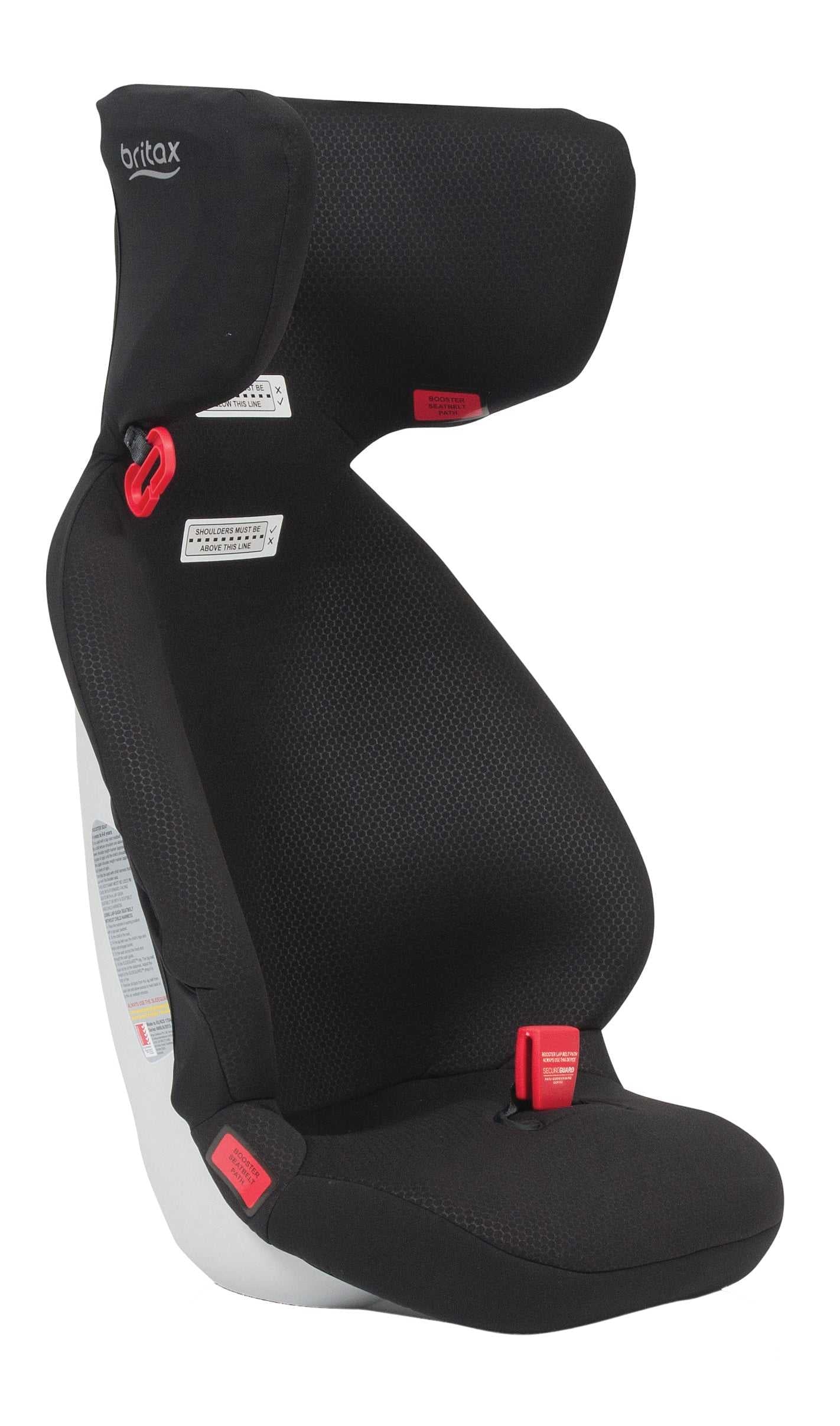 Black Britax Safe n Sound Tourer Booster Seat in product shot with Odyssey Wagon Wheels style