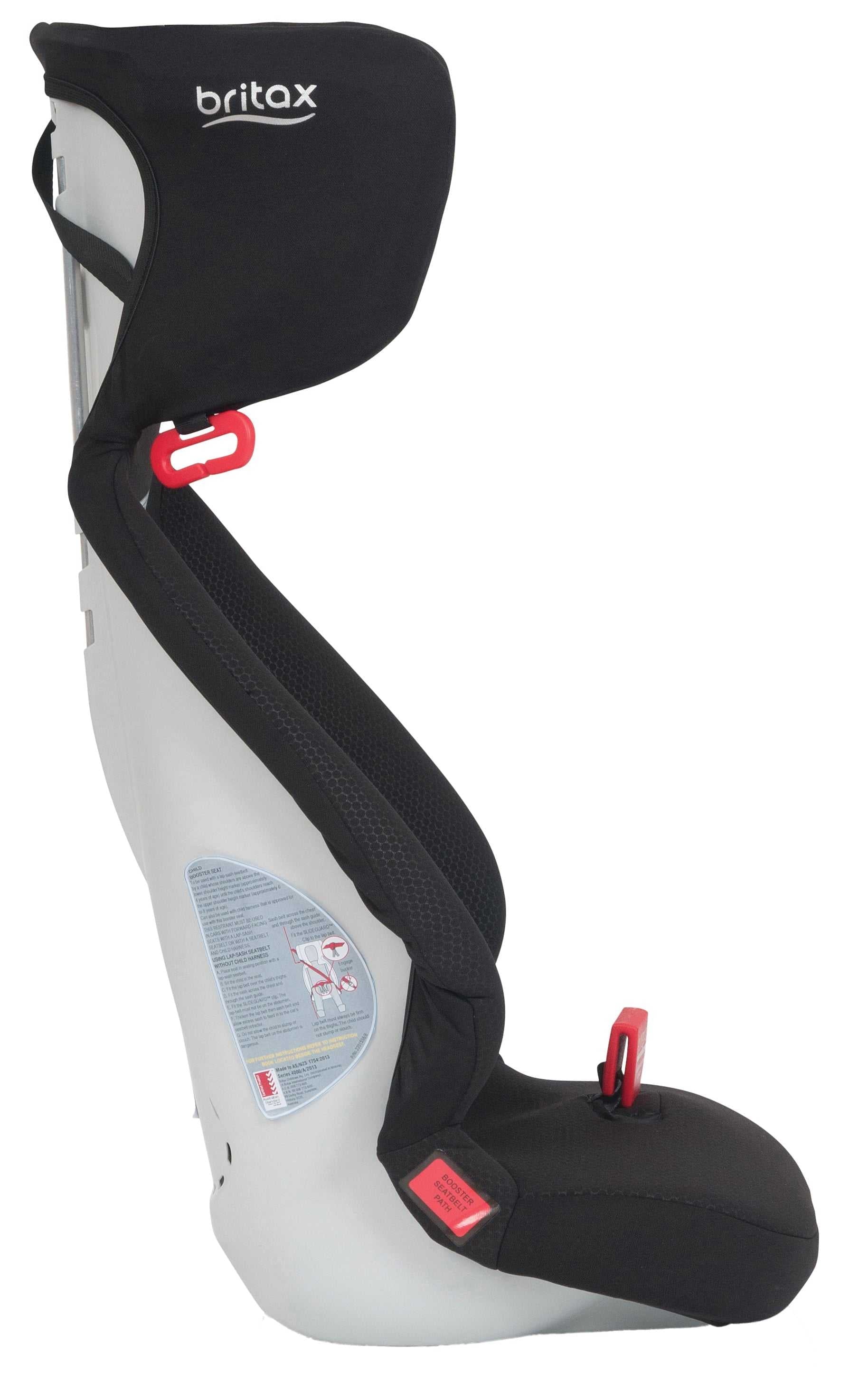 Black and gray Britax Safe n Sound Tourer booster seat for baby strollers and more