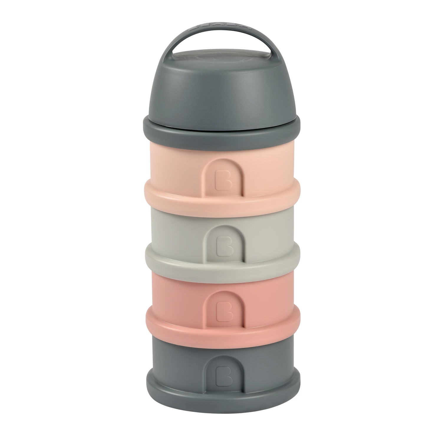 Stacked baby formula dispenser on Beaba Formula and Snack Container with baby strollers theme