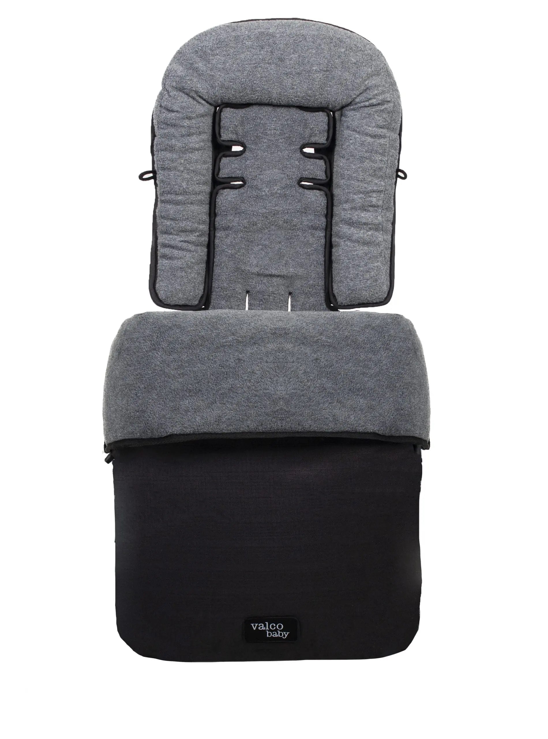 Gray and black stroller footmuff for Valcobaby Snug Footmuff fits Toshi Baby Romper perfect for baby strollers