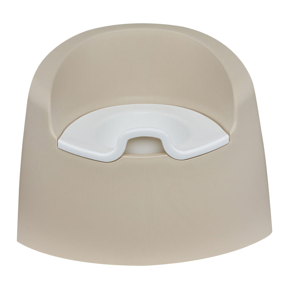 Beige potty chair with white seat from Quax My Potty Clay, perfect for potty training