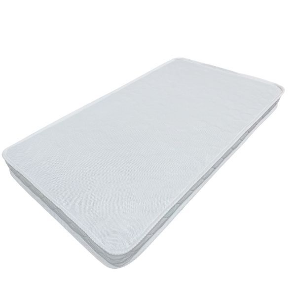 Rectangular white Sweet Pea Standard rolled pocket spring cot mattress with free protector