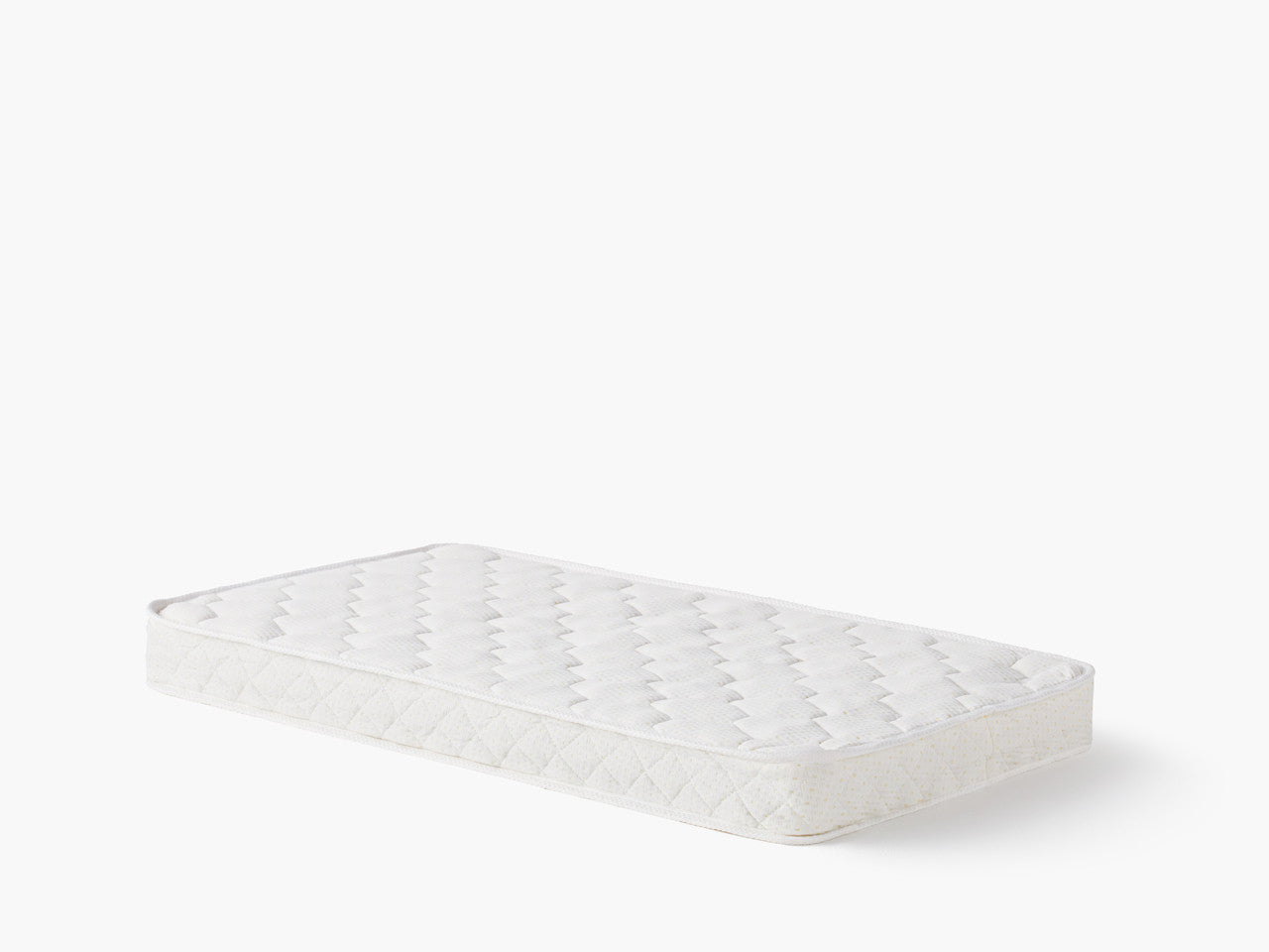 White quilted mattress for Tasman Eco Pisa Cot Sandstone baby strollers collection