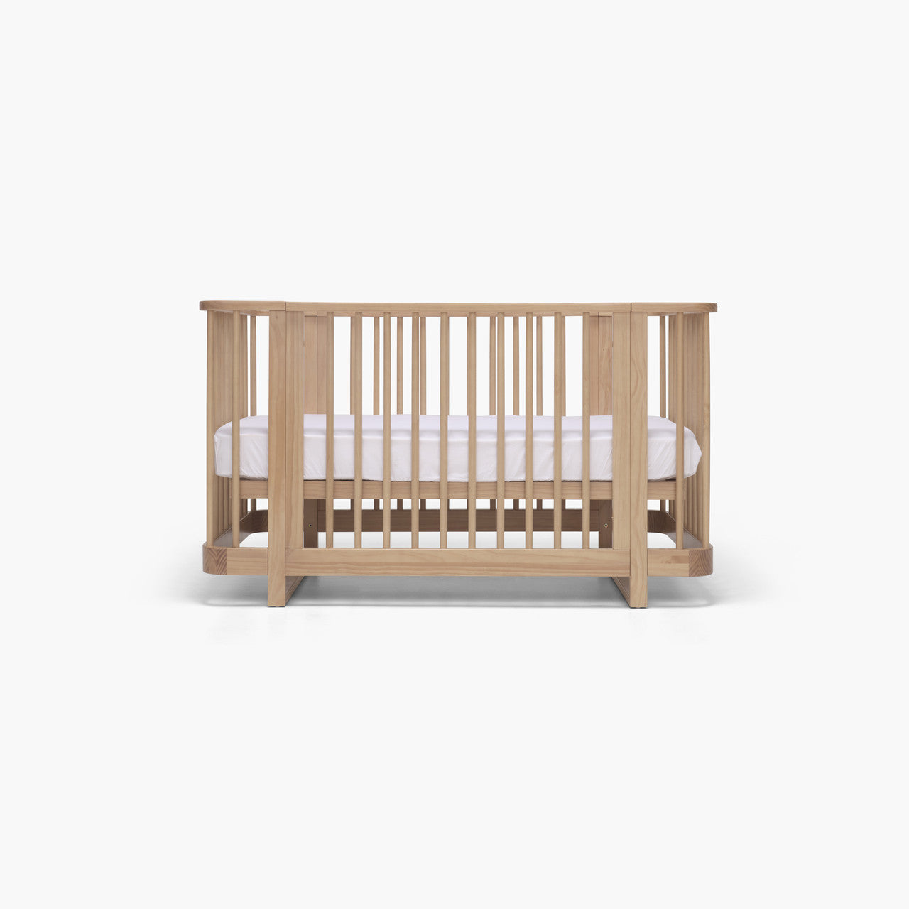 Wooden baby crib from Tasman Eco Pisa with free standard mattress for Toshi Baby