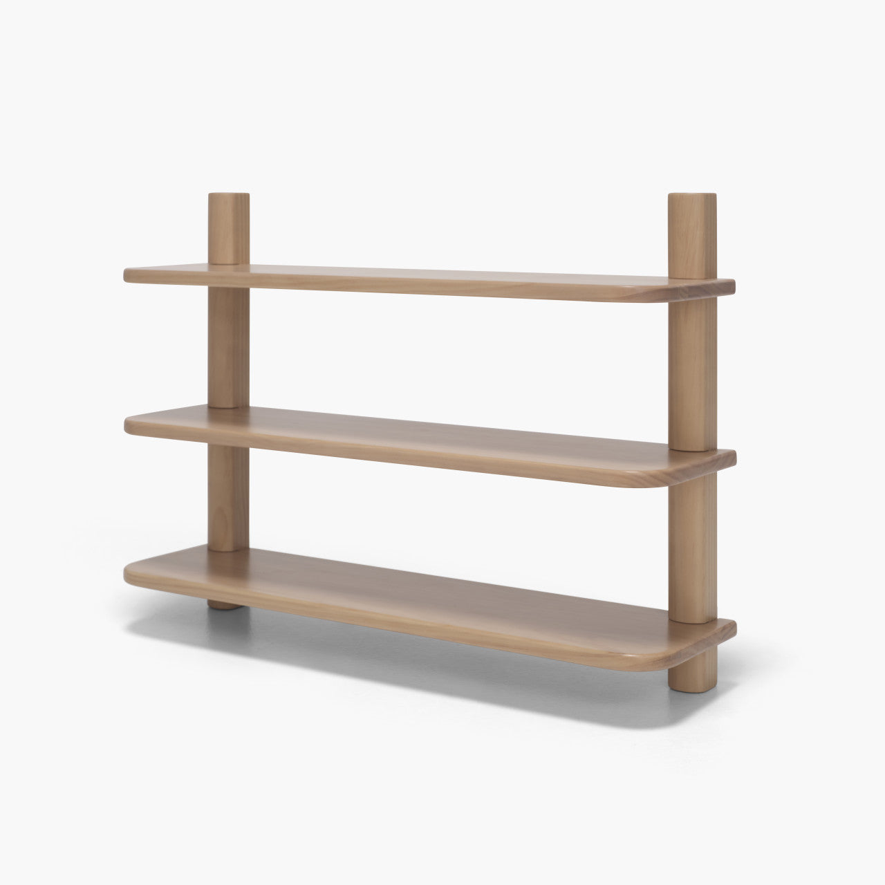 Three-tiered wooden shelf from Tasman Eco Willow, perfect for maintaining classic design
