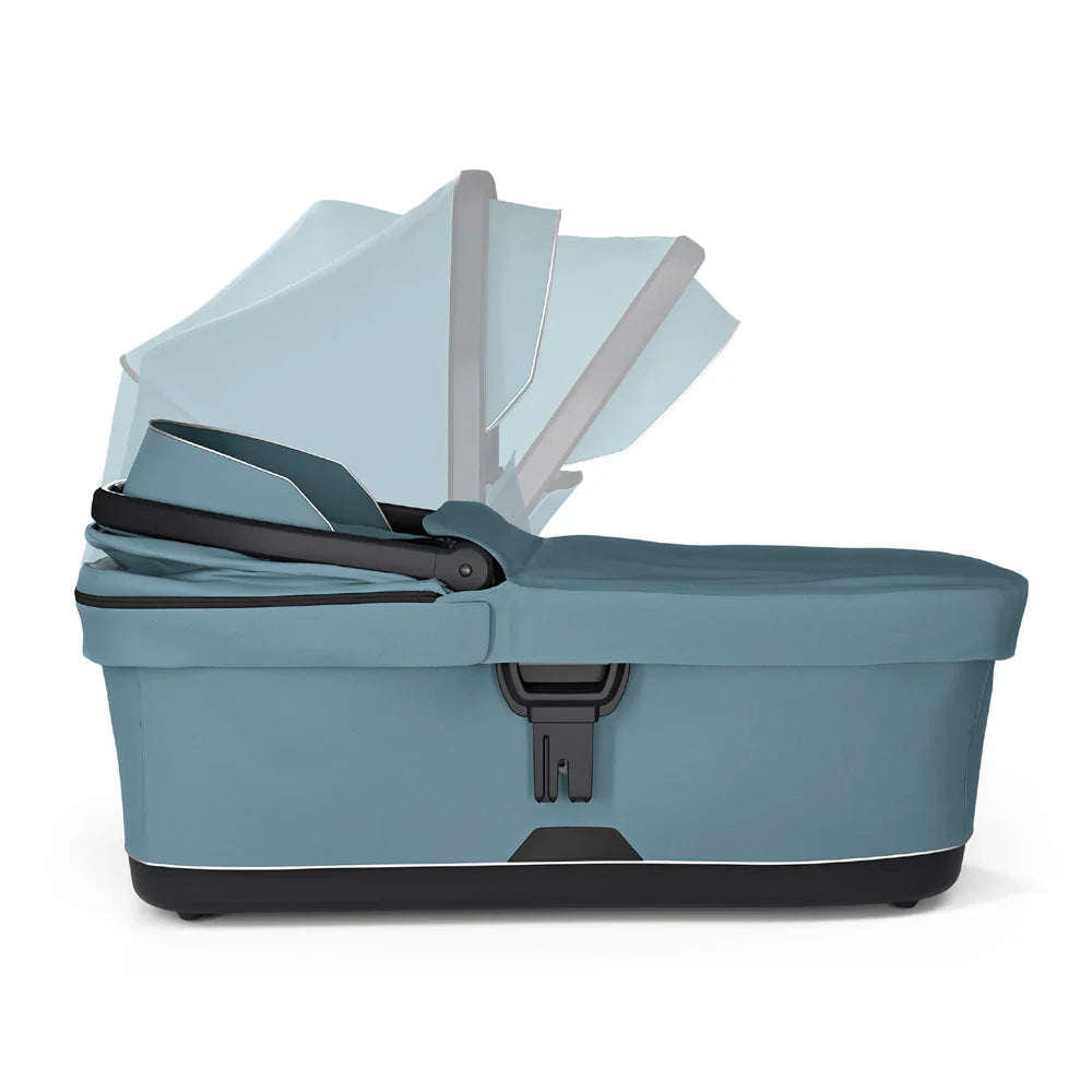 Blue baby bassinet with adjustable canopy for Thule Urban Glide stroller model