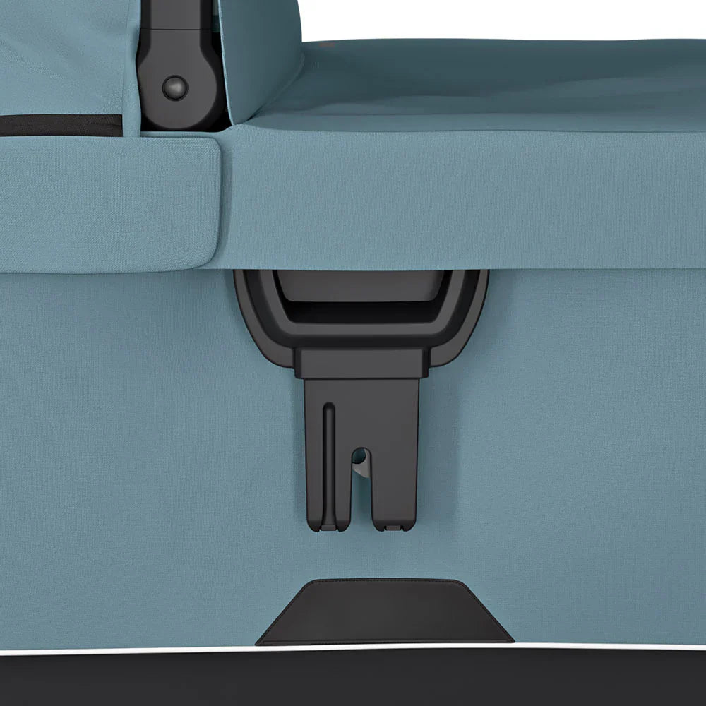 Blue stroller attachment mechanism for Thule Urban Glide 3 Bassinet baby strollers