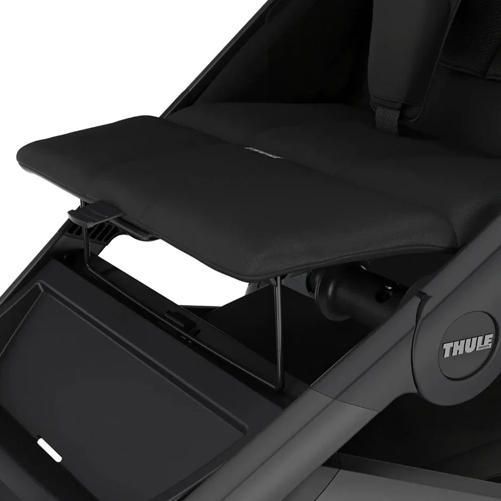 Black stroller seat for Thule Urban Glide all-terrain stroller with free bumper bar