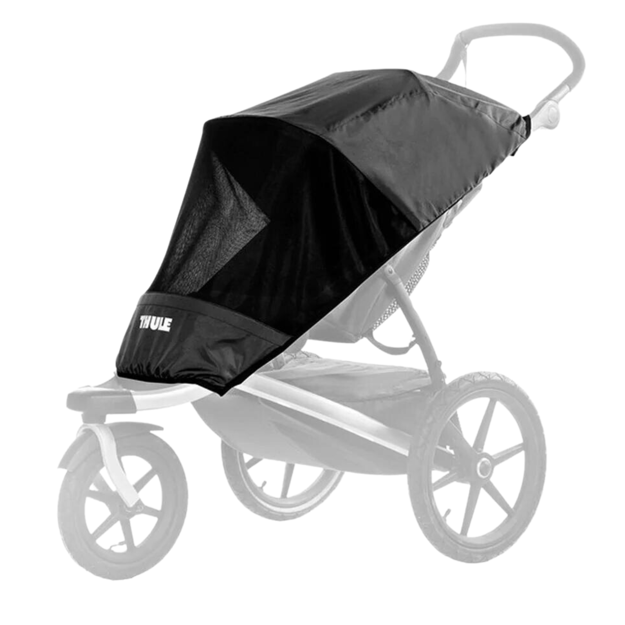 Black stroller sunshade for Thule Urban Glide 3 with Toshi Baby Romper or Odyssey Wagon Wheels