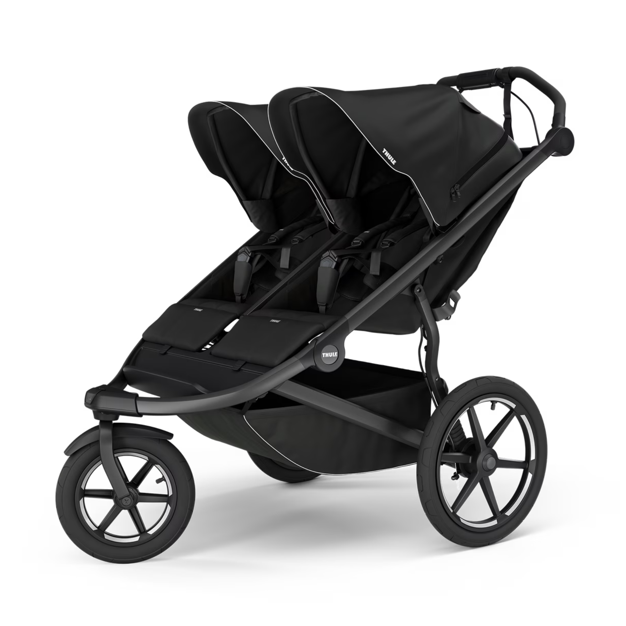 Black double Thule Urban Glide all-terrain stroller perfect for your baby strollers needs