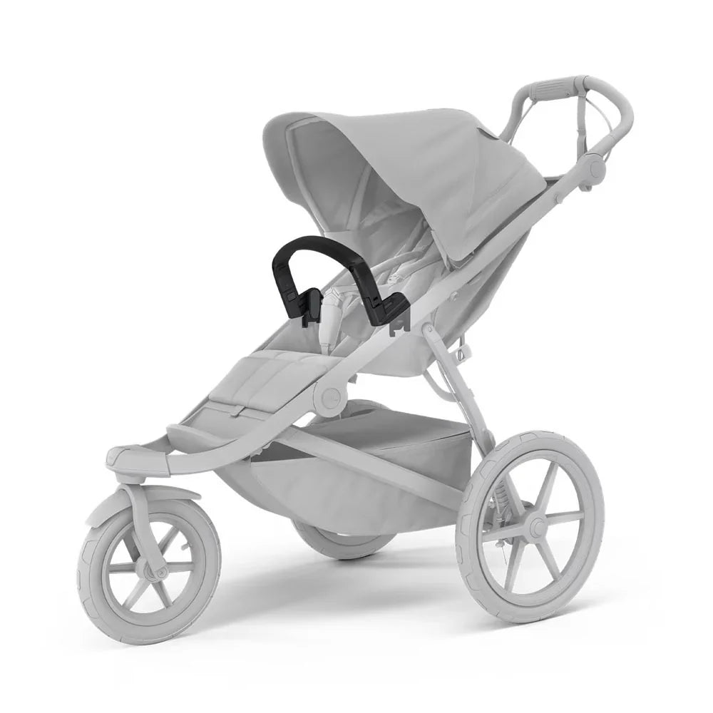 Gray Thule Urban Glide 3 jogging stroller with black handlebar, perfect for baby strollers