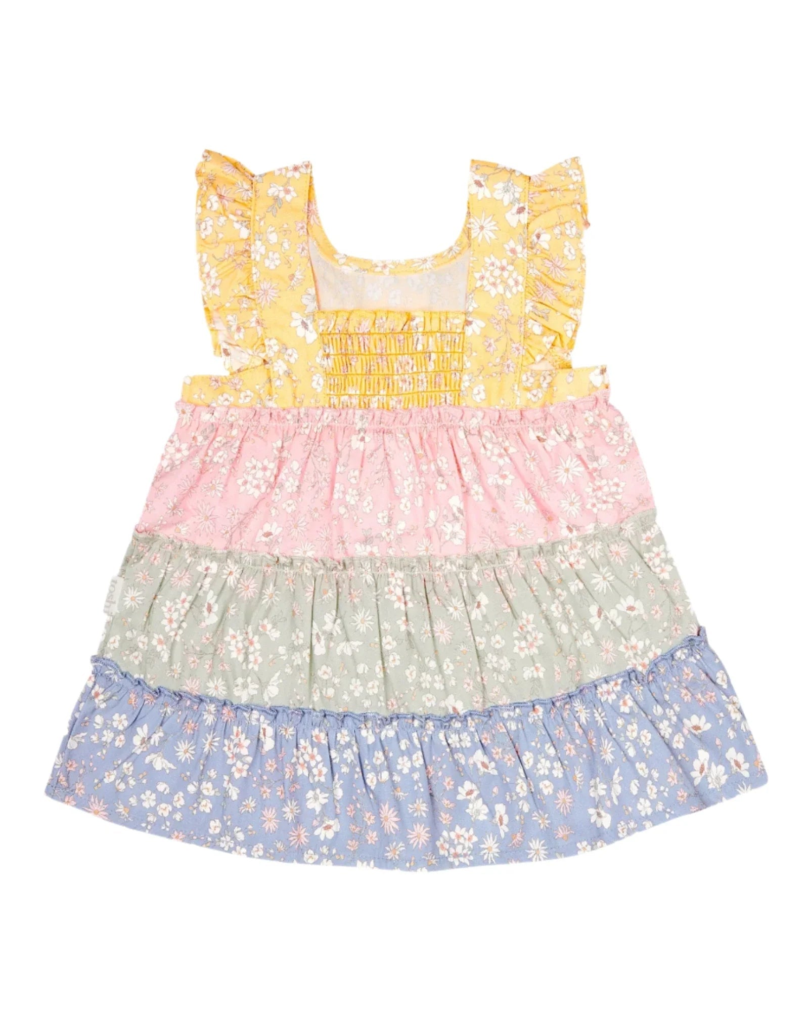 Toshi Baby Dress Tier with floral design, finest quality panel, adjustable sizing dress