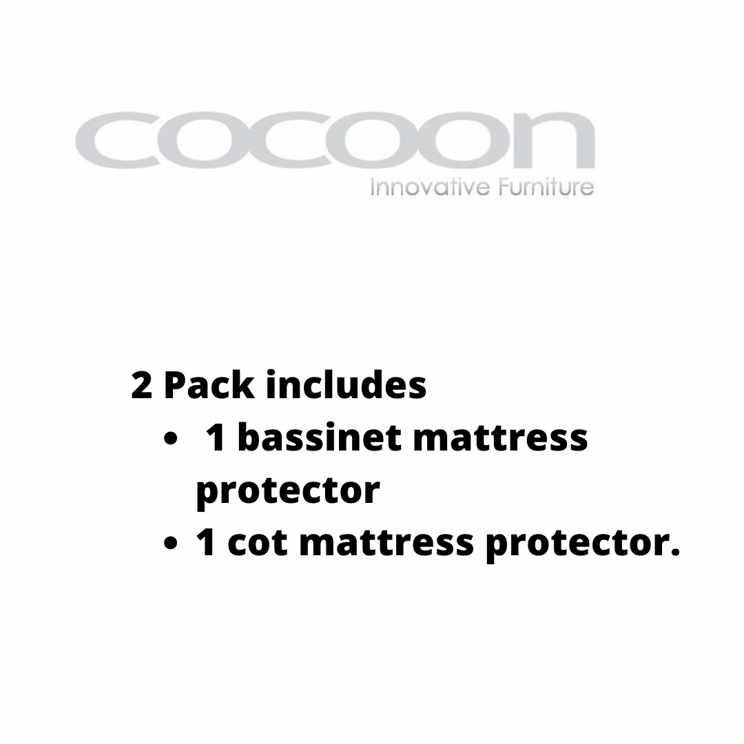 Two-pack Cocoon Nest Mattress Protectors for baby strollers and Toshi Baby beds
