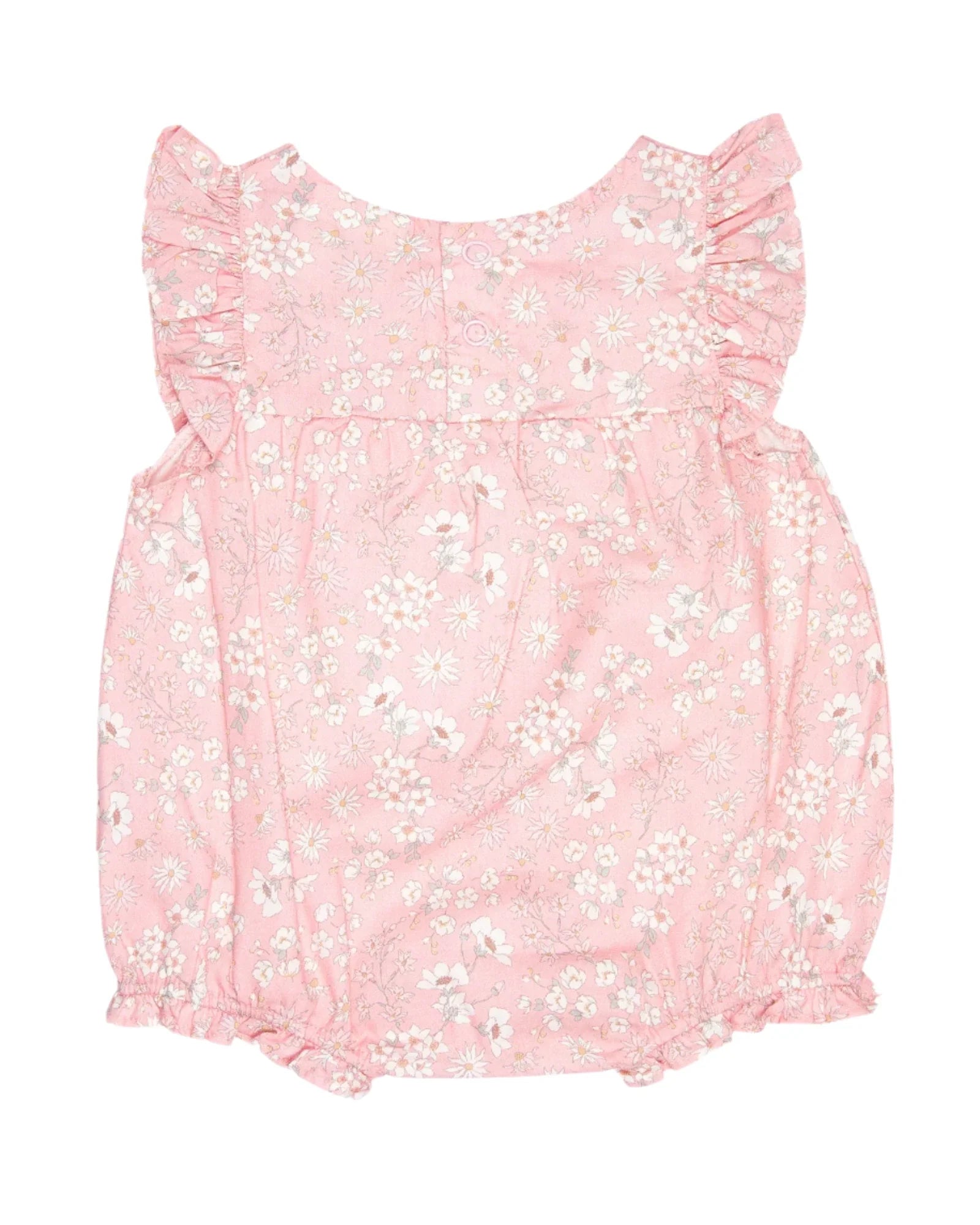 Pink floral Toshi Baby Romper Eva Blossom for fun baby play and comfy style