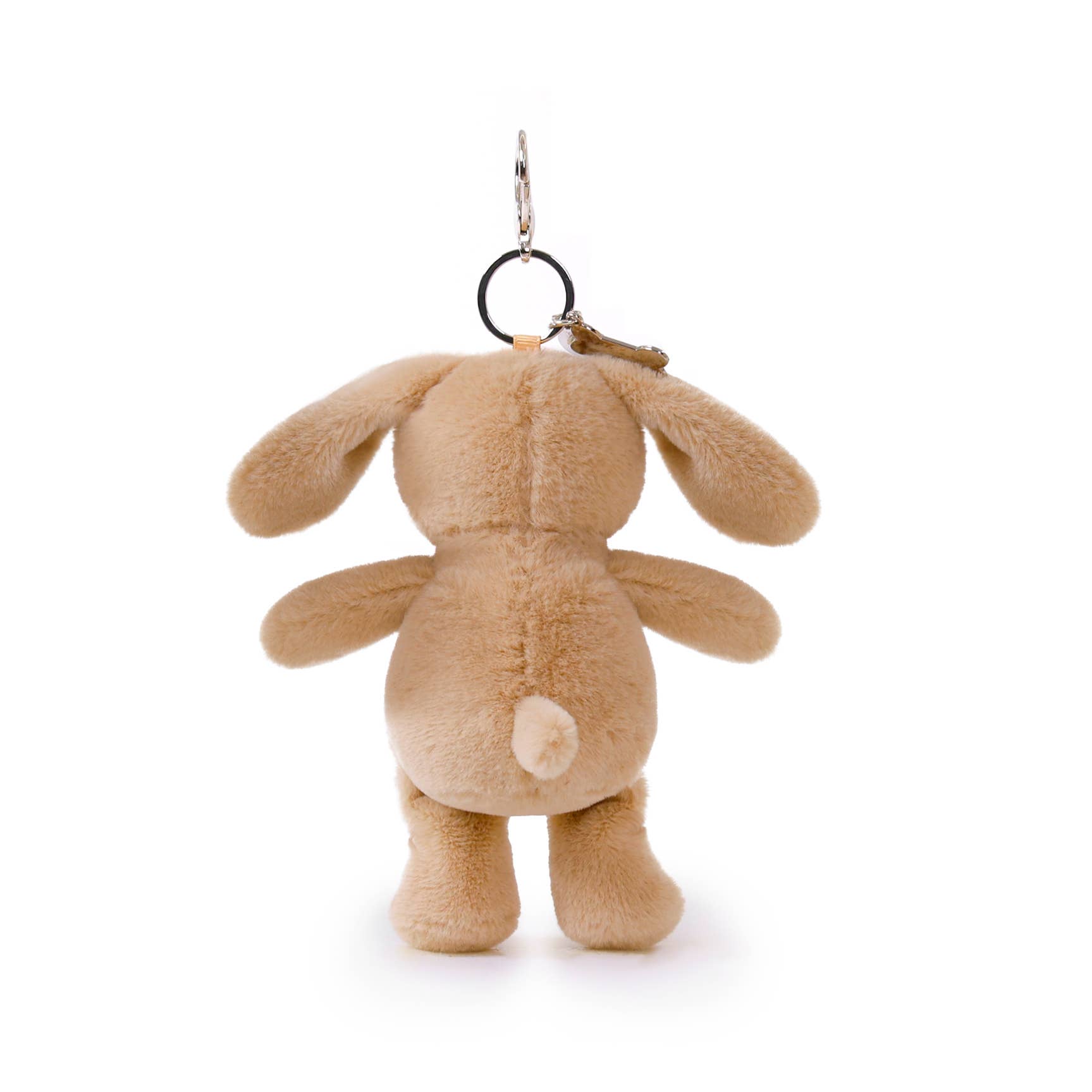 Tan plush bunny keychain, perfect for OB Australia Duke Dog Bag Charm, cute for baby strollers