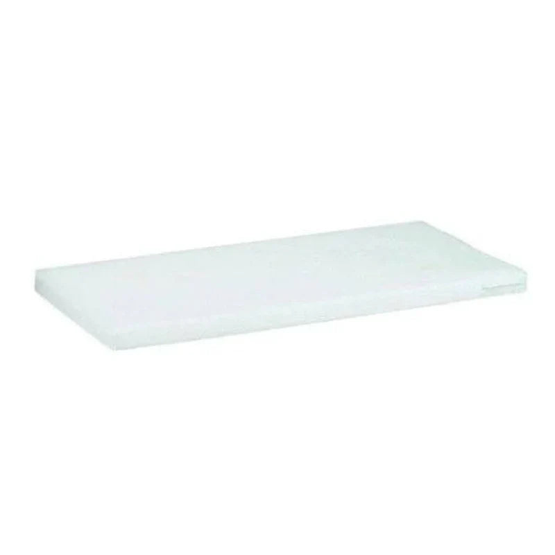Rectangular white cutting board for Boori Bassinet Mattress, fits Toshi Baby Romper or baby strollers