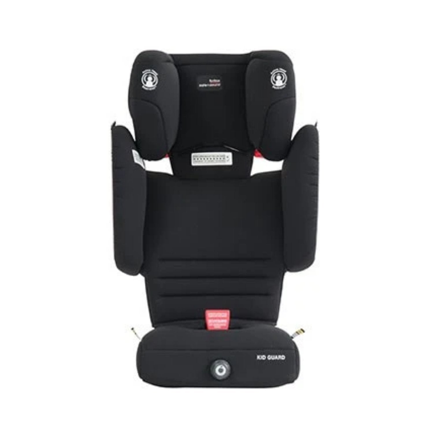 Black child car seat from Britax Safe-n-Sound Kid Guard for safe rides with Odyssey Wagon Wheels style