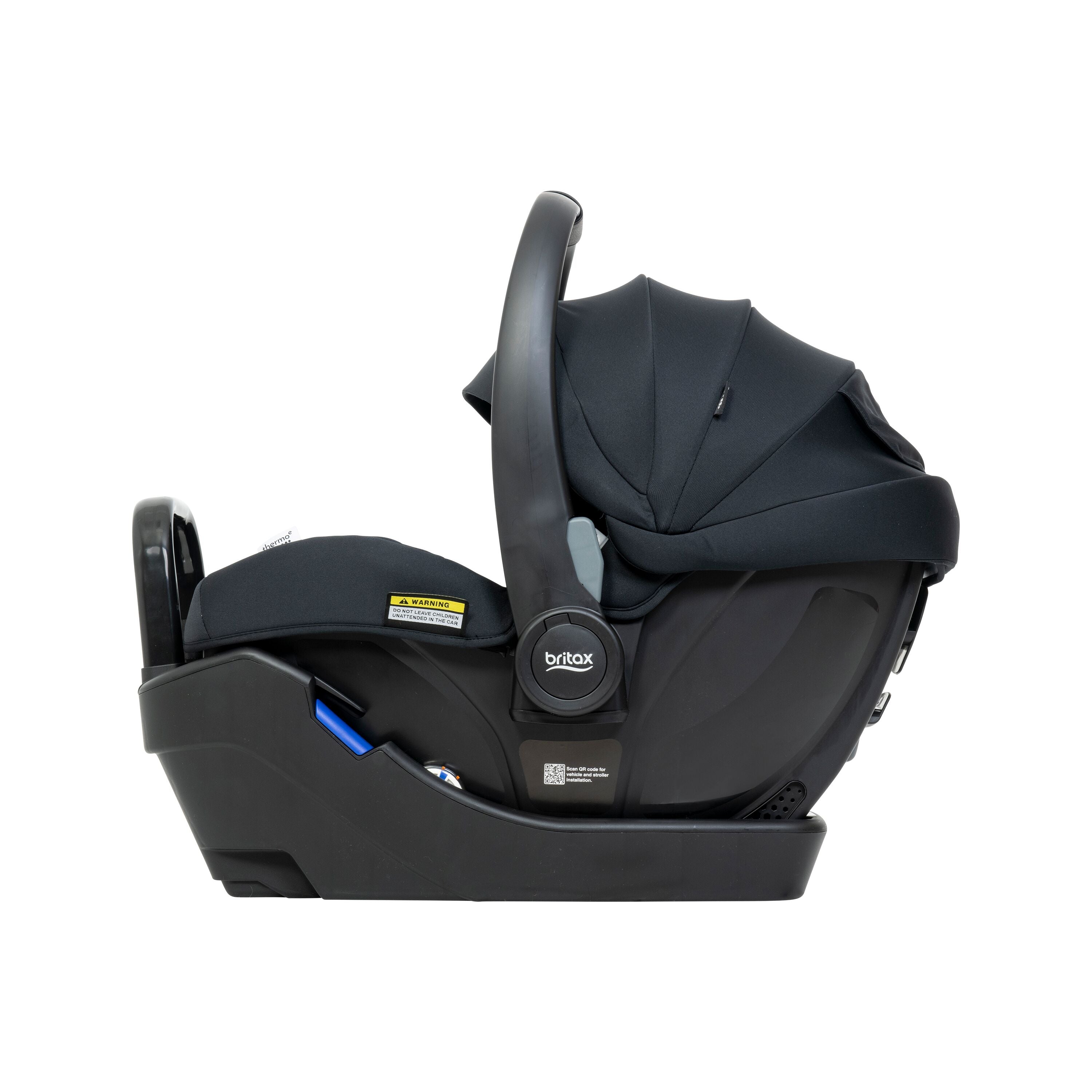 Black infant car seat with base for Britax Safe-n-Sound b-pod Baby Capsule, perfect for odyssey wagon wheels adventures