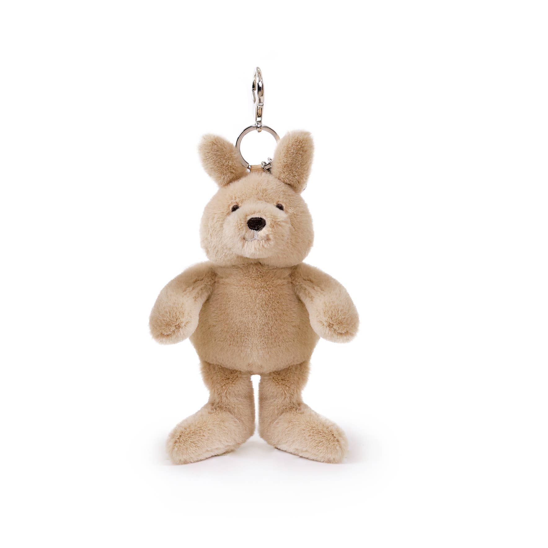 Tan plush bunny keychain for baby strollers or bags from OB Australia Kip Kangaroo