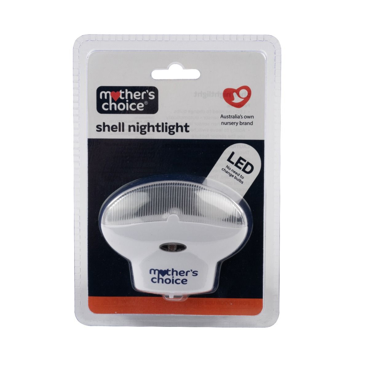 Packaged Mother Choice Shell Nightlight Sensor Switch with Toshi Baby Romper and Odyssey Wagon Wheels