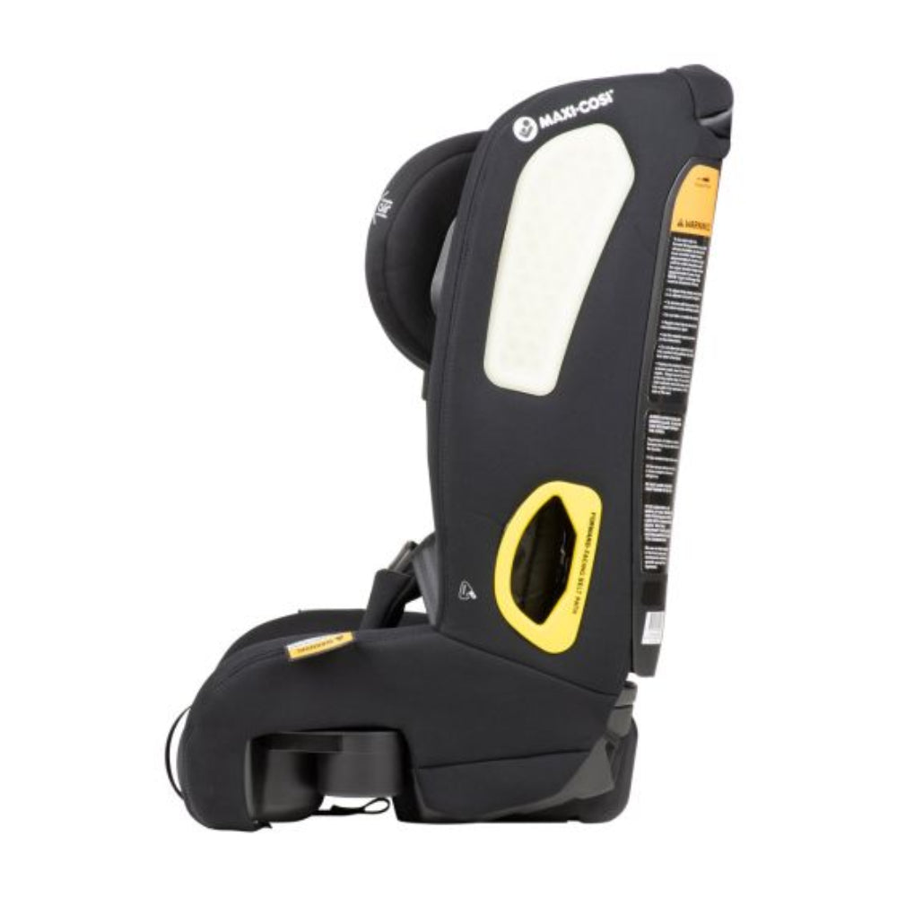 Black and yellow Maxi Cosi Tuva LX harnessed booster seat for baby strollers