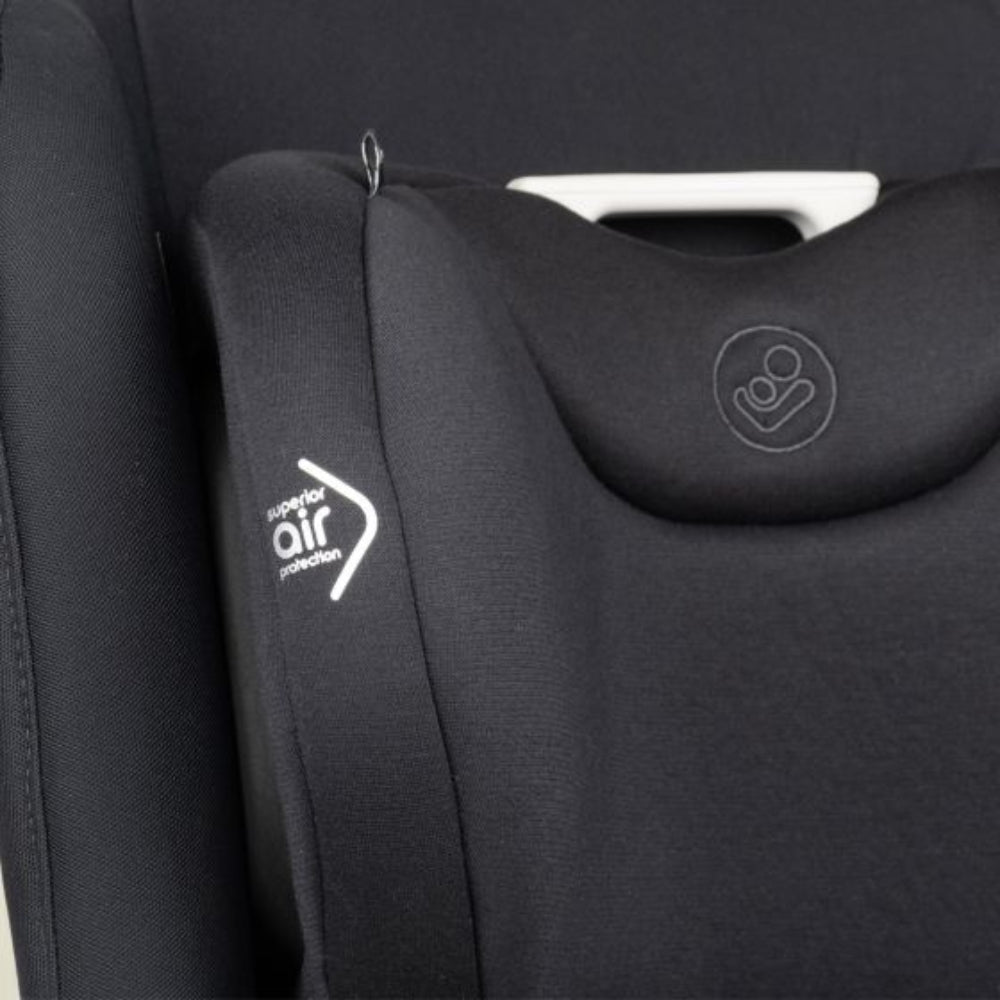 Black car seat with headrest from Maxi Cosi Tuva LX Harnessed Booster Seat-Onyx