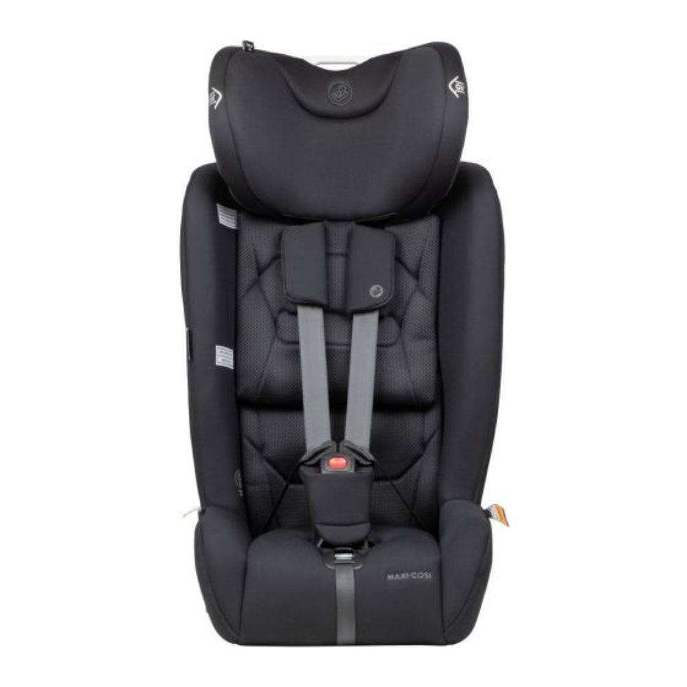 Black child safety car seat Maxi Cosi Tushi Baby Tuva LX harnessed booster seat onyx