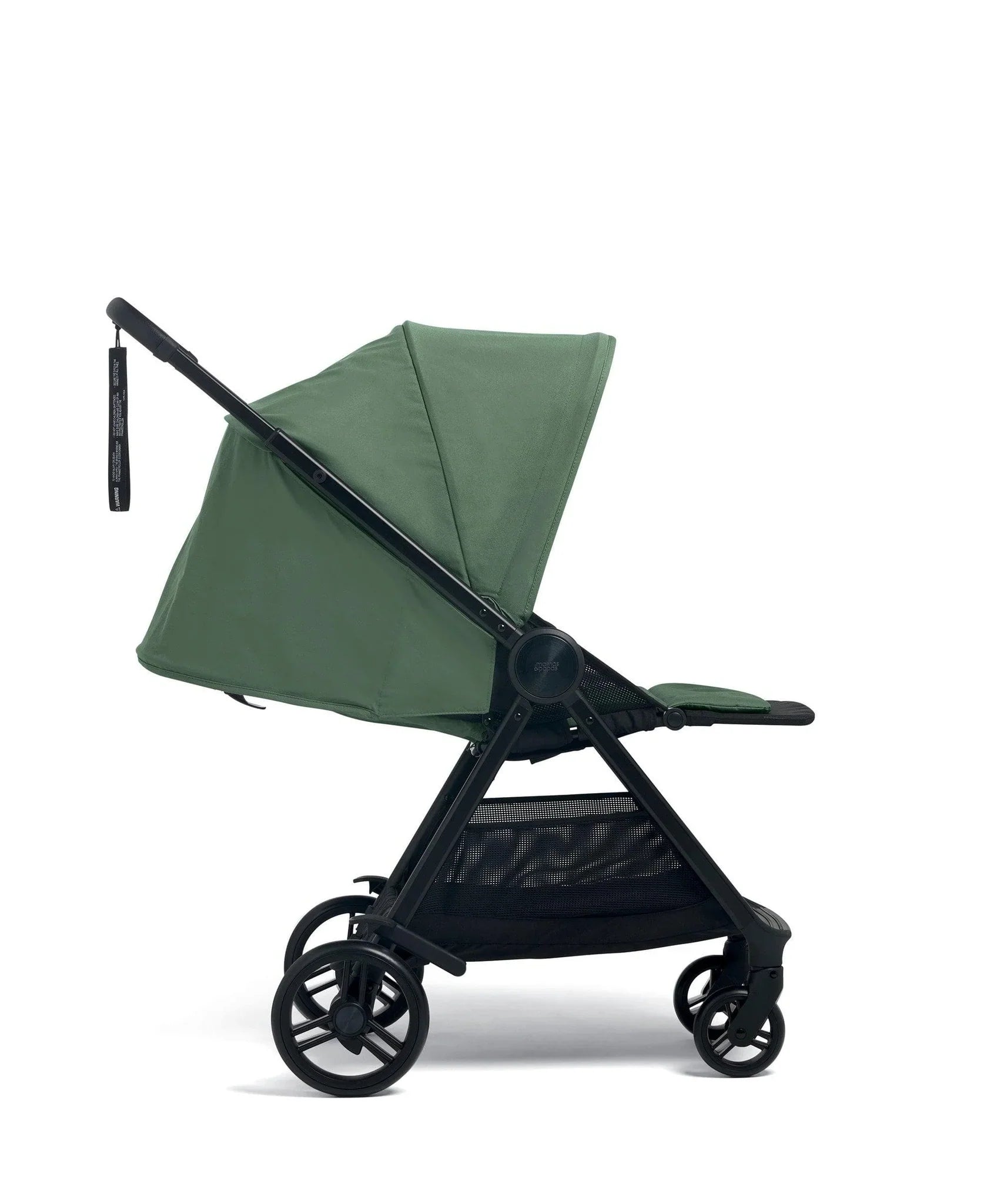 Green and black Mamas&Papas Libro Stroller with lay-flat seat recline for baby strollers