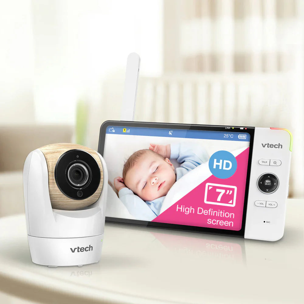VTech BM7750HD baby monitor with camera for clear audio and video monitoring