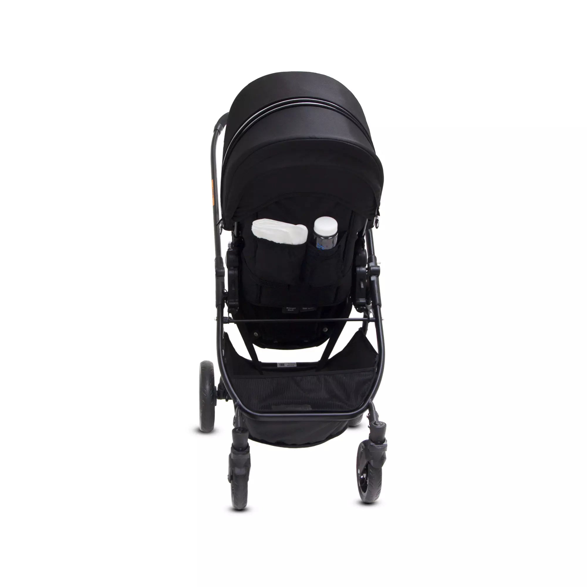 Black baby stroller from Valco Baby Snap Ultra P Bassinet with Toshi Baby option