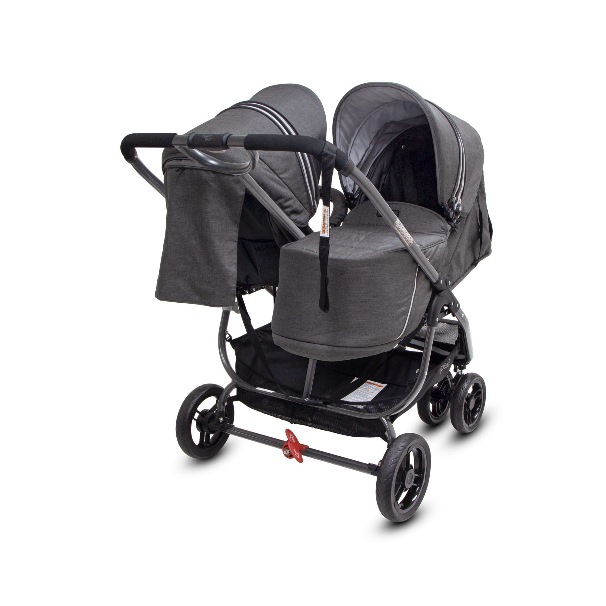 Gray double stroller from Valcobaby SNAP Ultra DUO with Toshi Baby for Bare Mum postpartum