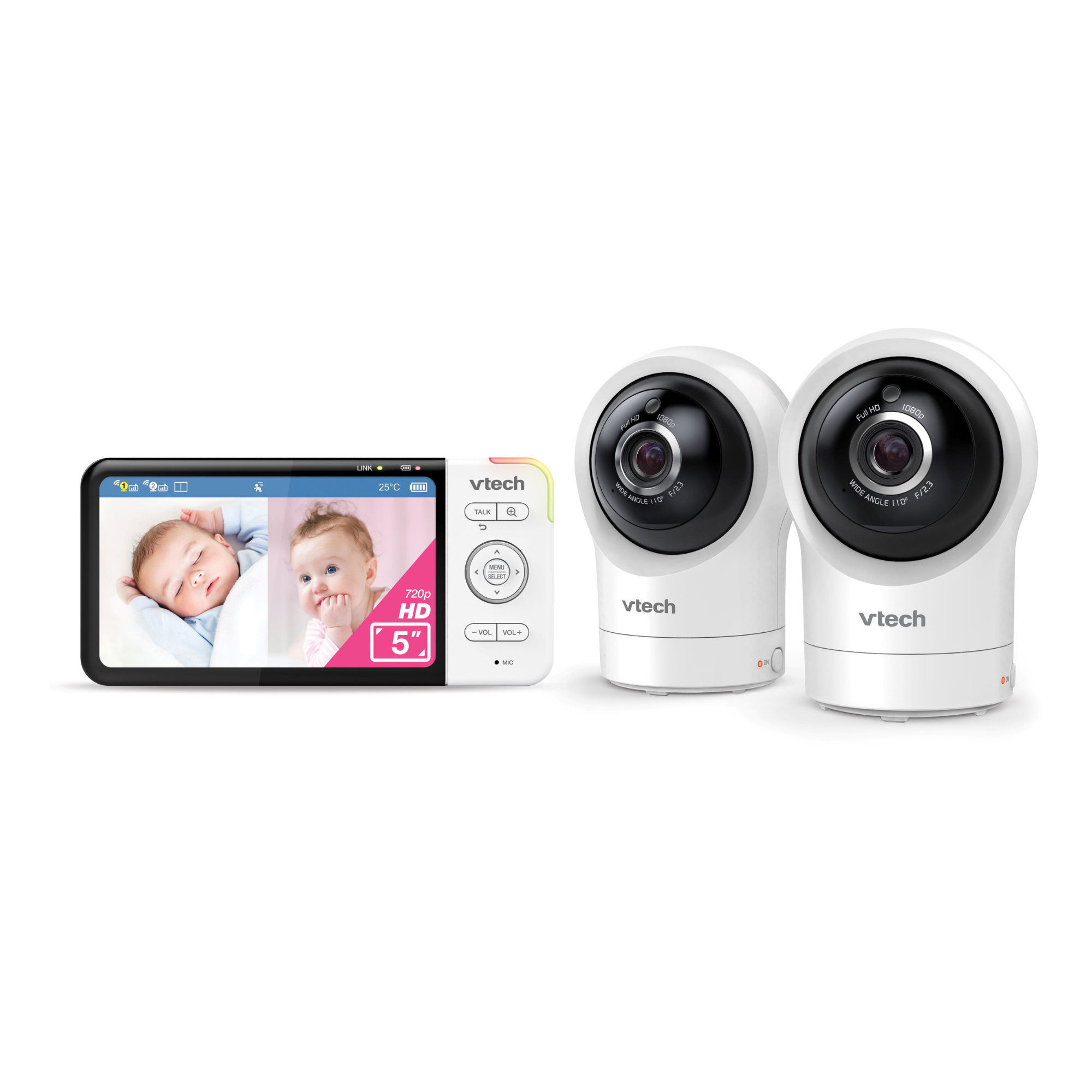 Vtech RM7764HDV2 baby monitor with two cameras for Toshi Baby, perfect for baby strollers