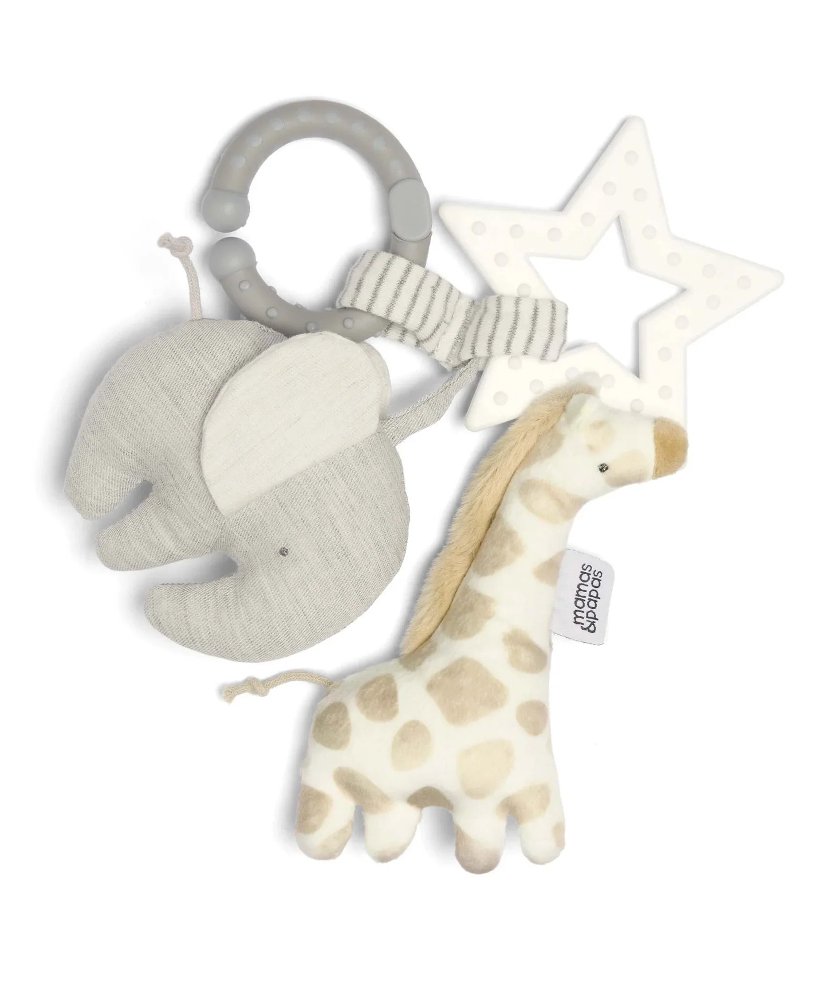 Baby mobile with elephant giraffe and star from Mamas & Papas World Safari Soft Toy