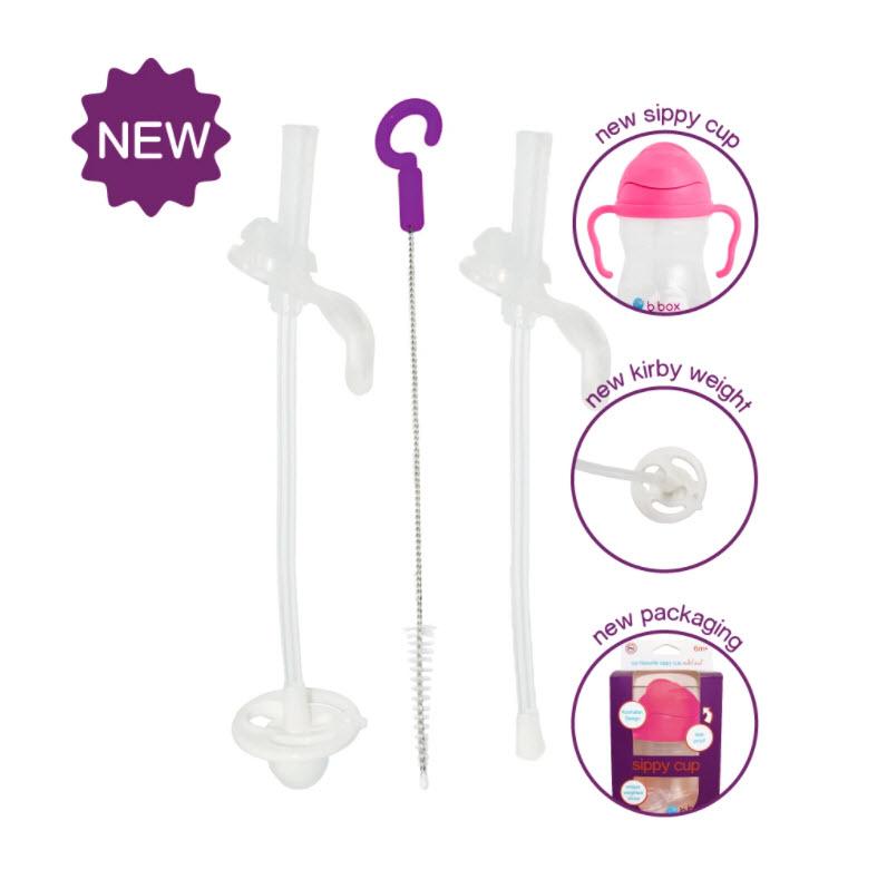 BBox Sippy Cup replacement straw pack with cleaning brush for easy refresh