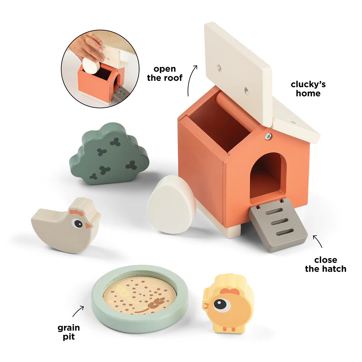 Done by Deer Tiny Farm Play Set Clucky
