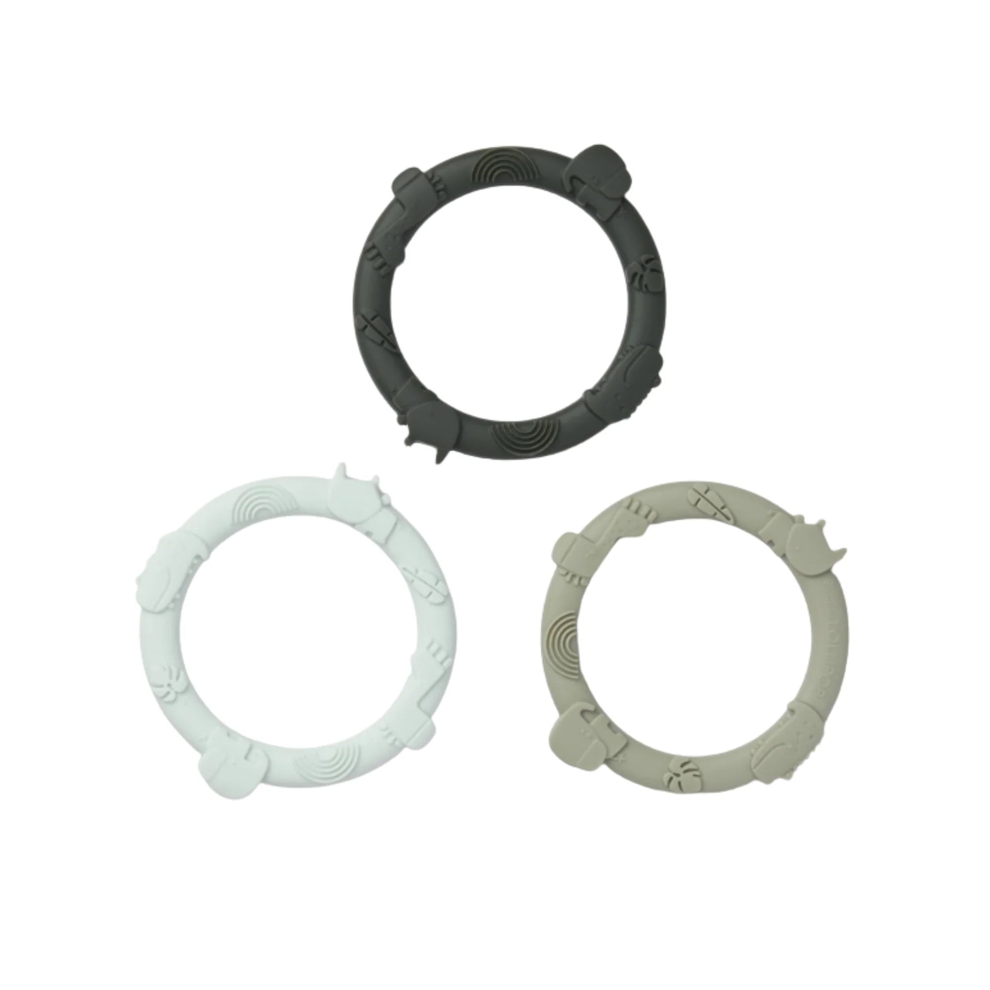 LouLou Lollipop, Wild Teether Ring Set - Sage Green